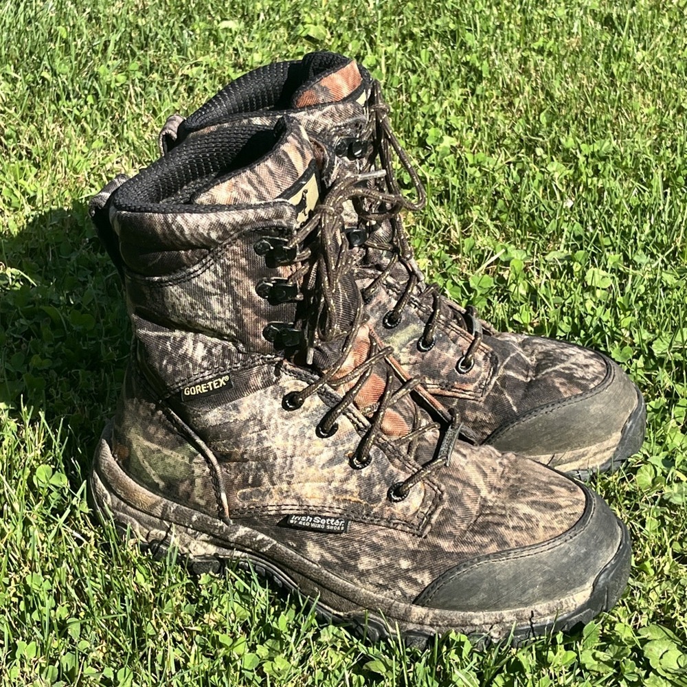 Red Wing Irish Setter 3859 Shadow Trek Camo Hunting Boots Gore-Tex Women's 7